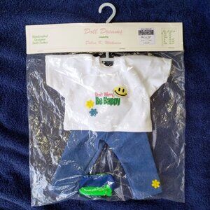 NEW American Girl Handcrafted Designer Shirt, Jeans, & Mini Bag set AG 3175-2